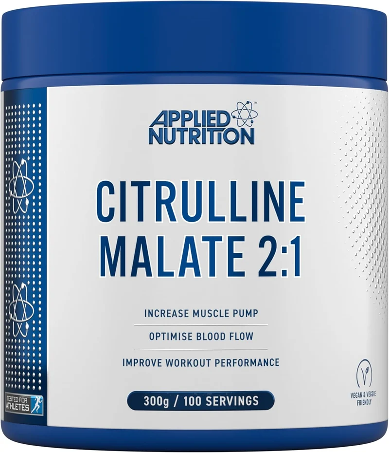 Applied Nutrition Citrulline Malate 2:1 3000mg Nitric Oxide Muscle Recovery 300 g