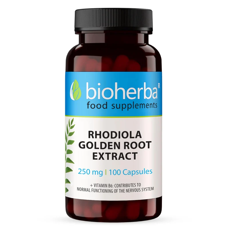 Bioherba Rhodiola Rosea With Vitamin B6 Stress Relief Mental Nervous 100 Caps