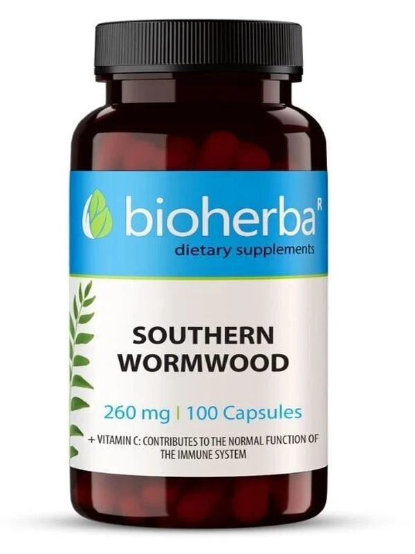 Bioherba Southern Wormwood Artemisinin(Tatlı pelin otu) Anti Fungal Parasitic 260 mg 100 Caps