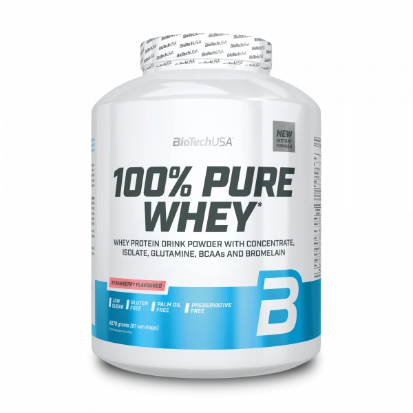 BioTechUSA Pure Whey Protein 2270 Gr - Çilek