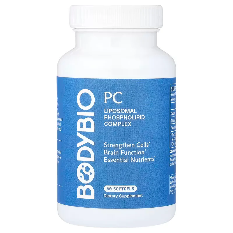BodyBio PC Liposomal Phospholipid Phosphatidylcholine Complex Brain & Cognitive 60 Softgels