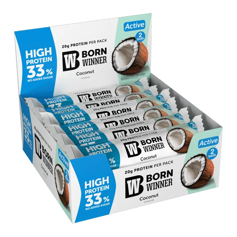 Born Winner Active Protein bar – Coconut 12 x 60g