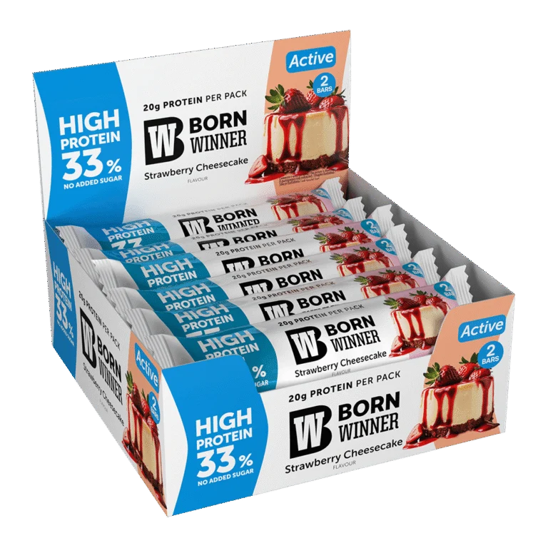 Born Winner Active Protein Bar – Strawberry Cheesecake 60g
