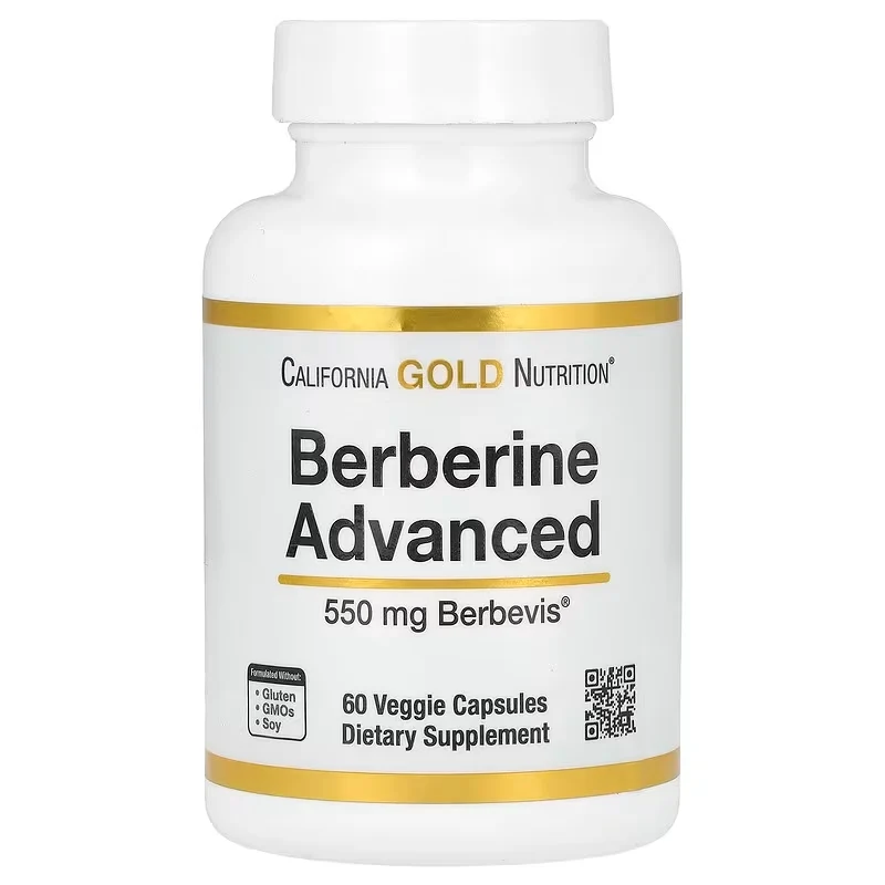 California Gold Nutrition Berberine Advanced Berbevis Phytosome Berberine Phospholipid Sunflower Lecithin 550 mg 60 Veggie Cap