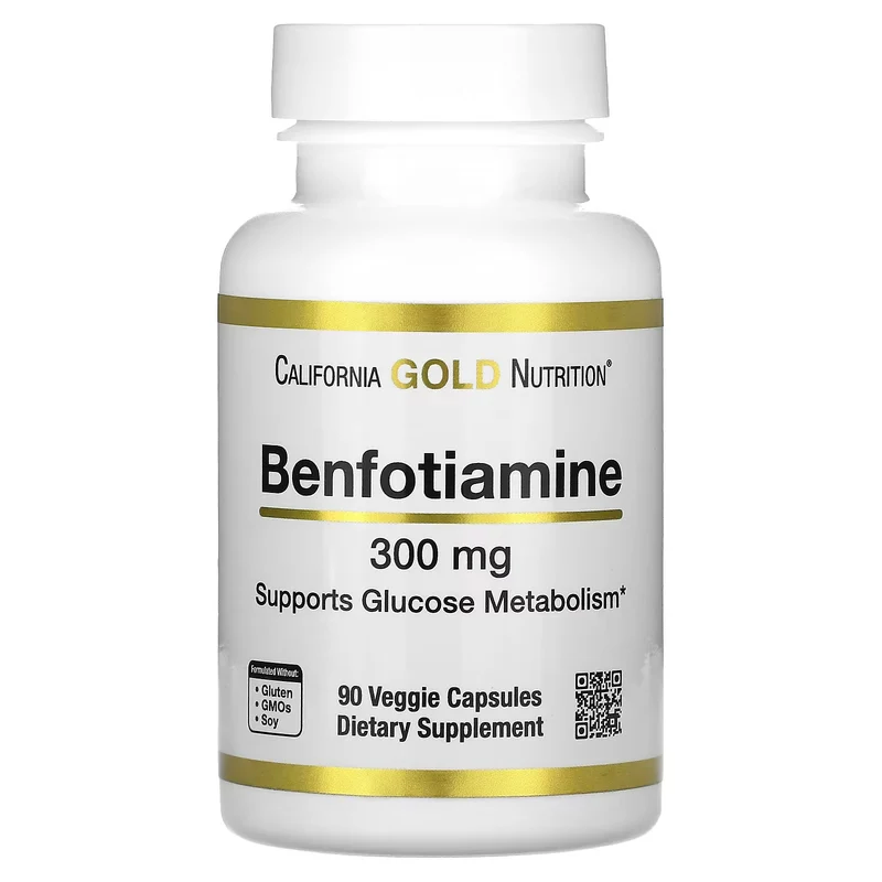 California Gold Nutrition Benfotiamine, 300 mg 90 Kapsül