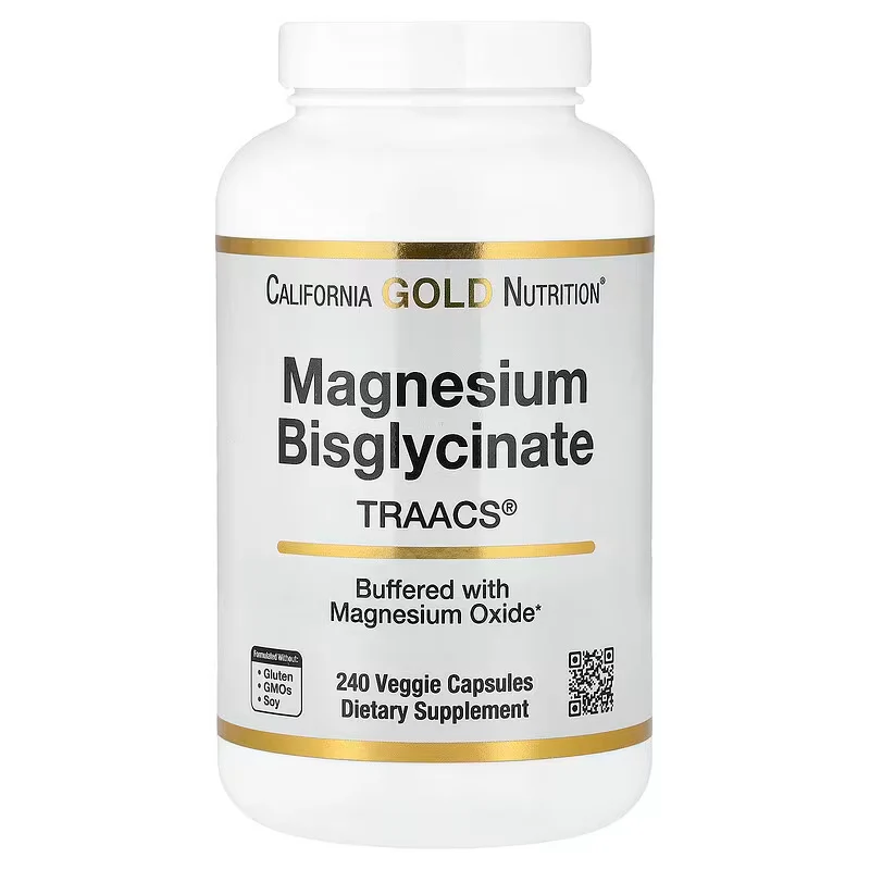 California Gold Nutrition Magnesium Bisglycinate Formulated with TRAACS 240 Veggie Capsules