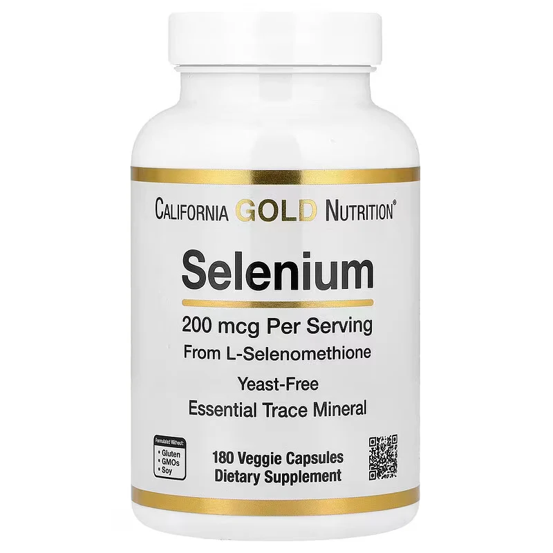 California Gold Nutrition Selenium Antioksidan 200 mcg 180 Veggie Caps