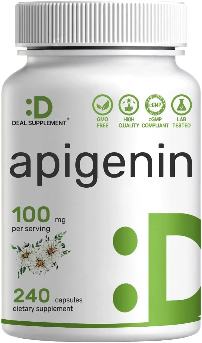 Deal Supplement Apigenin, 100mg Per Serving, 240 Capsules
