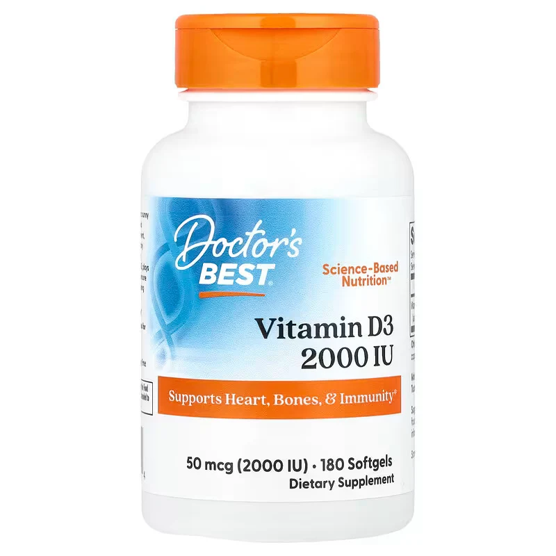 Doctor's Best Vitamin D3 50 mcg 2,000 IU 180 Softgels