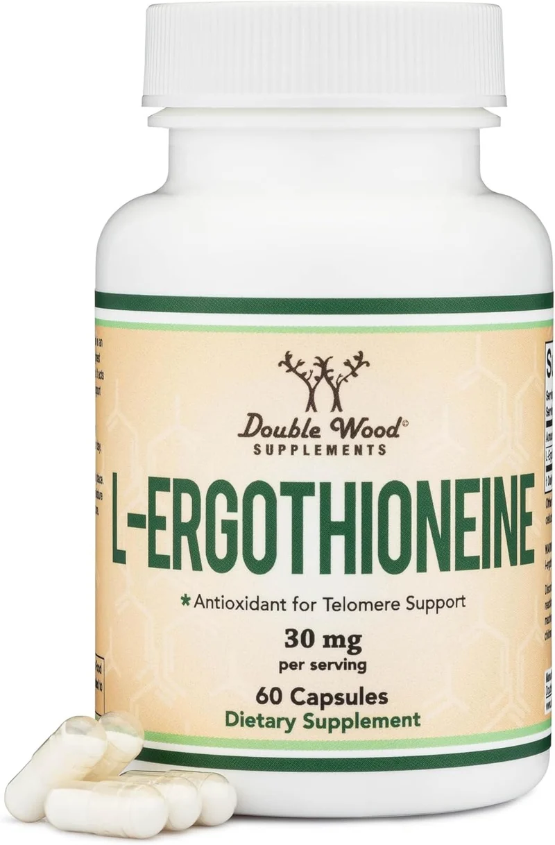 Double Wood Ergothioneine EGT Longevity and Healthy Aging 30mg 60 Caps