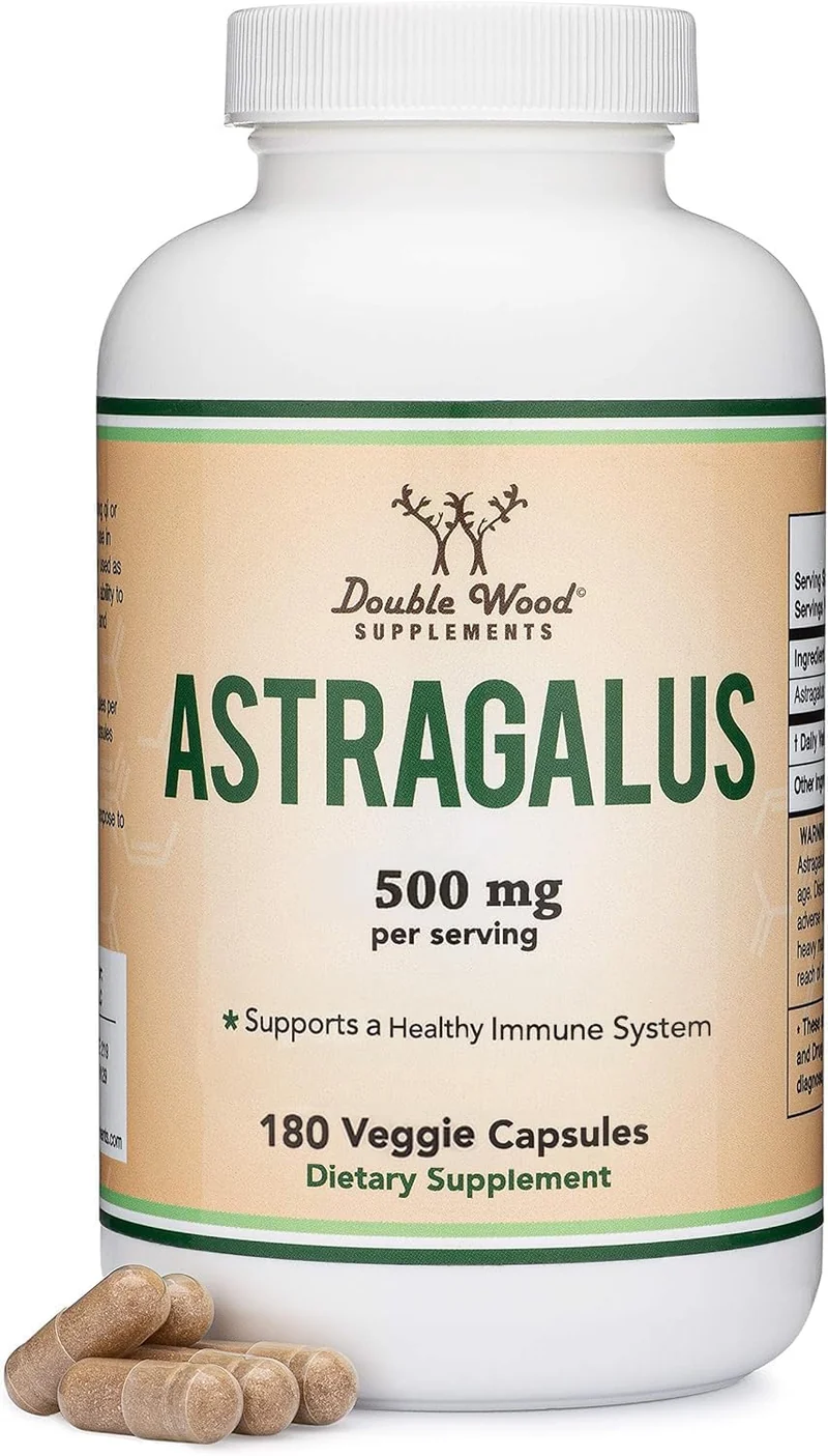 Double Wood Immune Support Boosting Astragalus 500mg 180 Caps