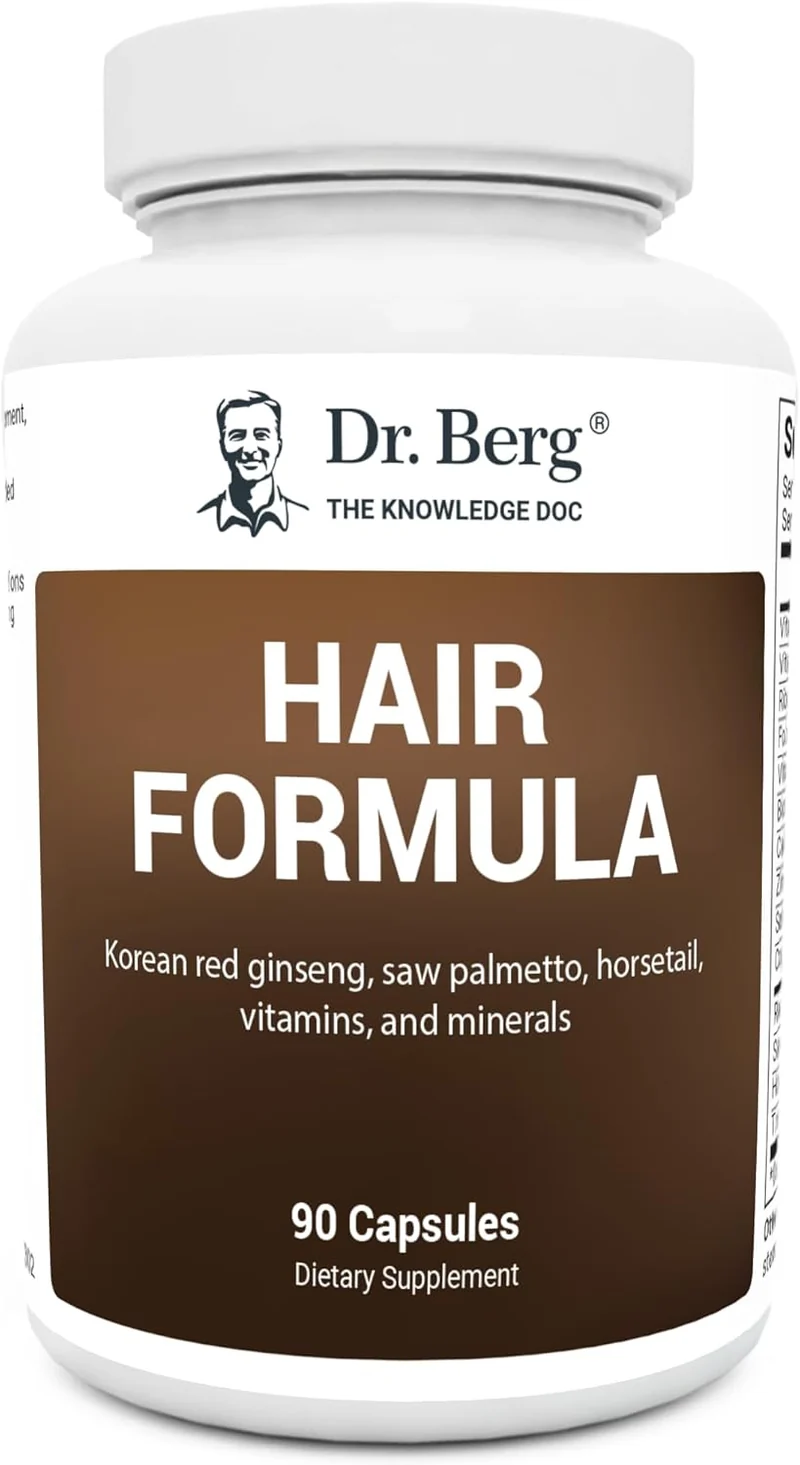 Dr. Berg All-in-One Vitamins for Hair Skin & Nails with Biotin Saw Palmetto DHT Blocker 90 Caps