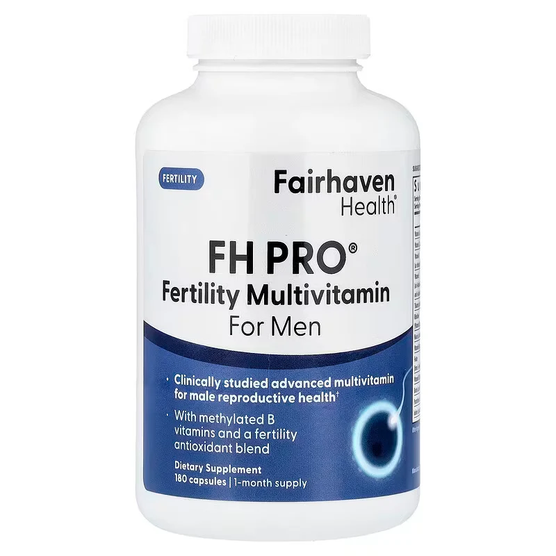 Fairhaven Health FH Pro Fertility Multivitamin for Men With methylated B vitamins and a fertility antioxidant blend. 180 Caps