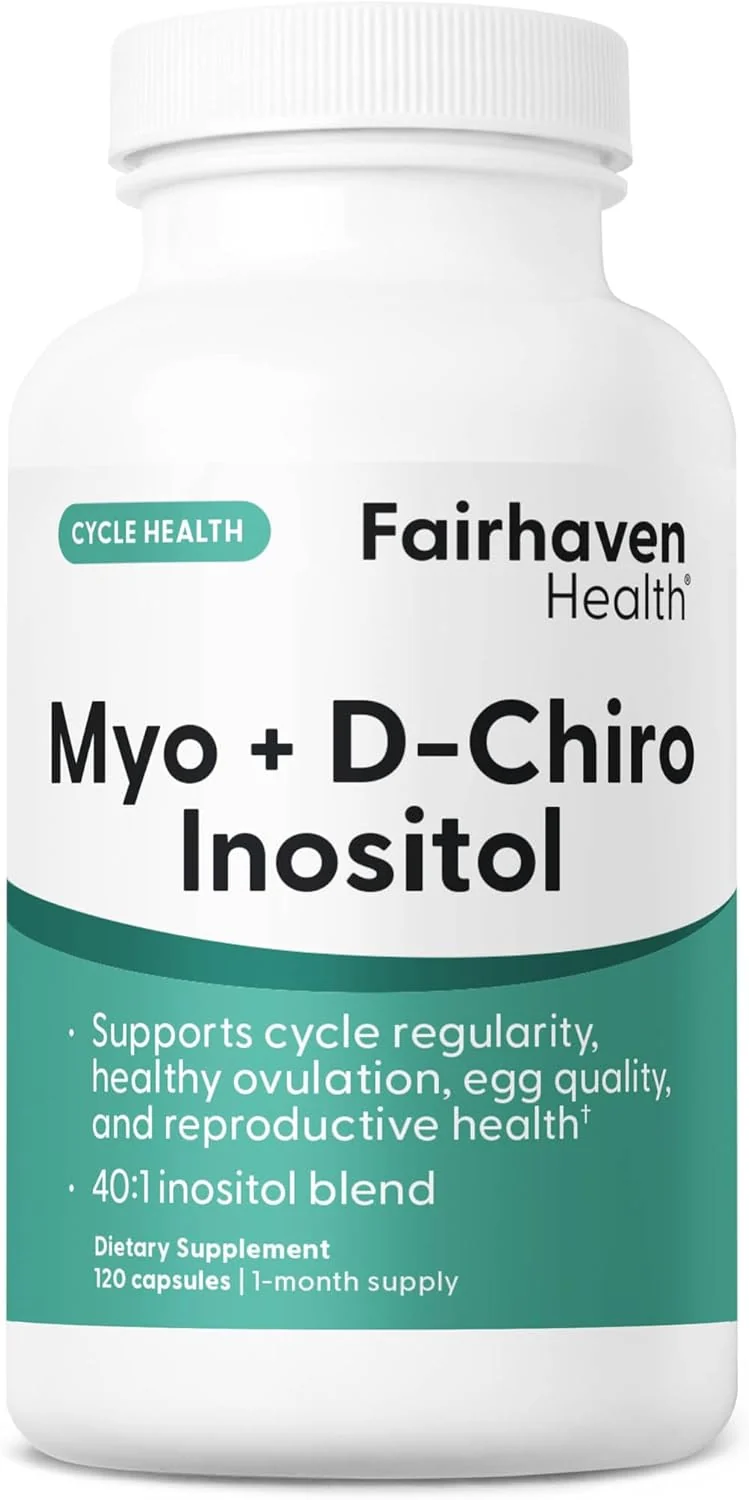 Fairhaven Health Myo-Inositol D-Chiro Inositol for Women 40:1 Female Fertility for Women and Hormone Balance 120 Caps