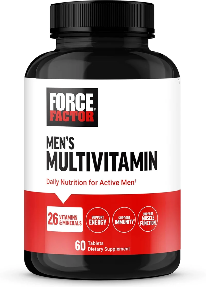 Force Factor Men’s Multivitamin  for Men Plus Amino Acids 27 Vitamins and Minerals Support Energy and Immunity 60 Tablet