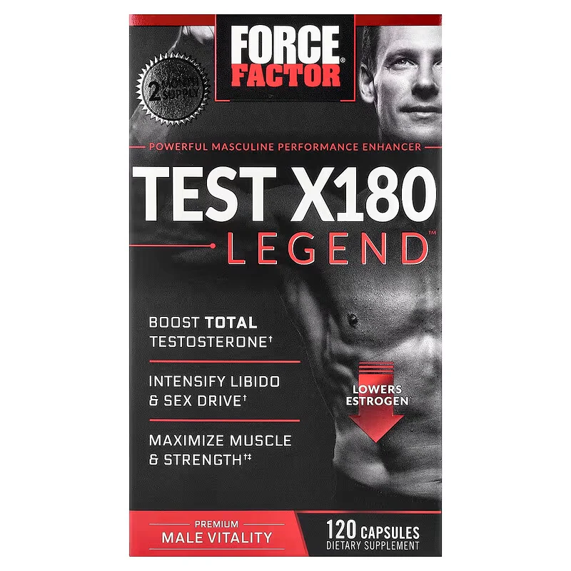 Force Factor, Test X180 Legend Test Booster Ginseng , Cordyceps , Tribulus 120 Caps