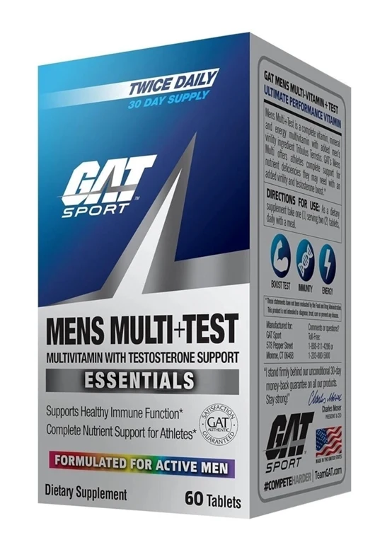 GAT Sport Mens Multivitamin with Test Booster Support  Men's Health 60 Tablet