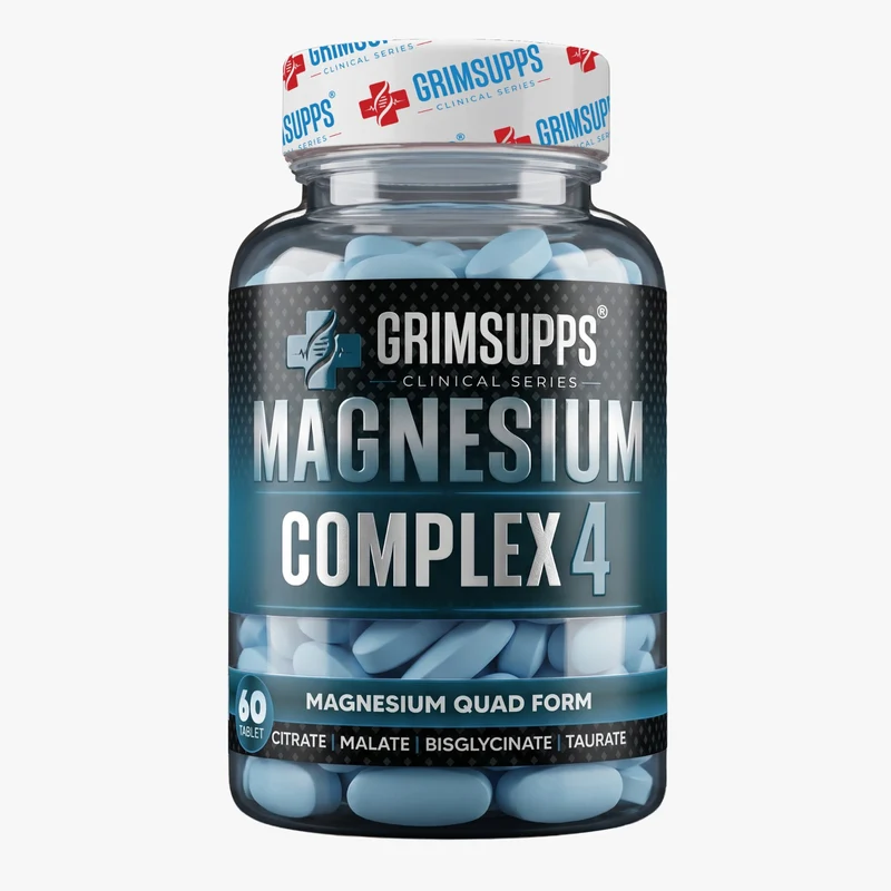 Grimsupps Magnesium Complex 4 - Citrate , Bisglycinate , Taurat , Malate B6 Vitamin 60 Tablet