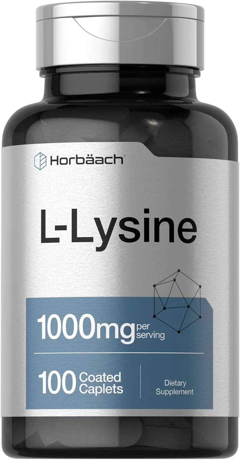 Horbäach L-Lysine Lizin 1000mg Essential Amino Acid 100 Tablet