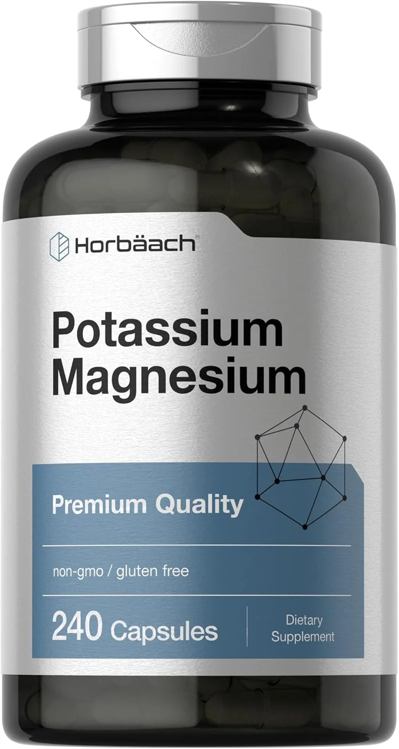 Horbäach Potassium Magnesium Premium Quality Non-GMO & Gluten Free 240 Caps