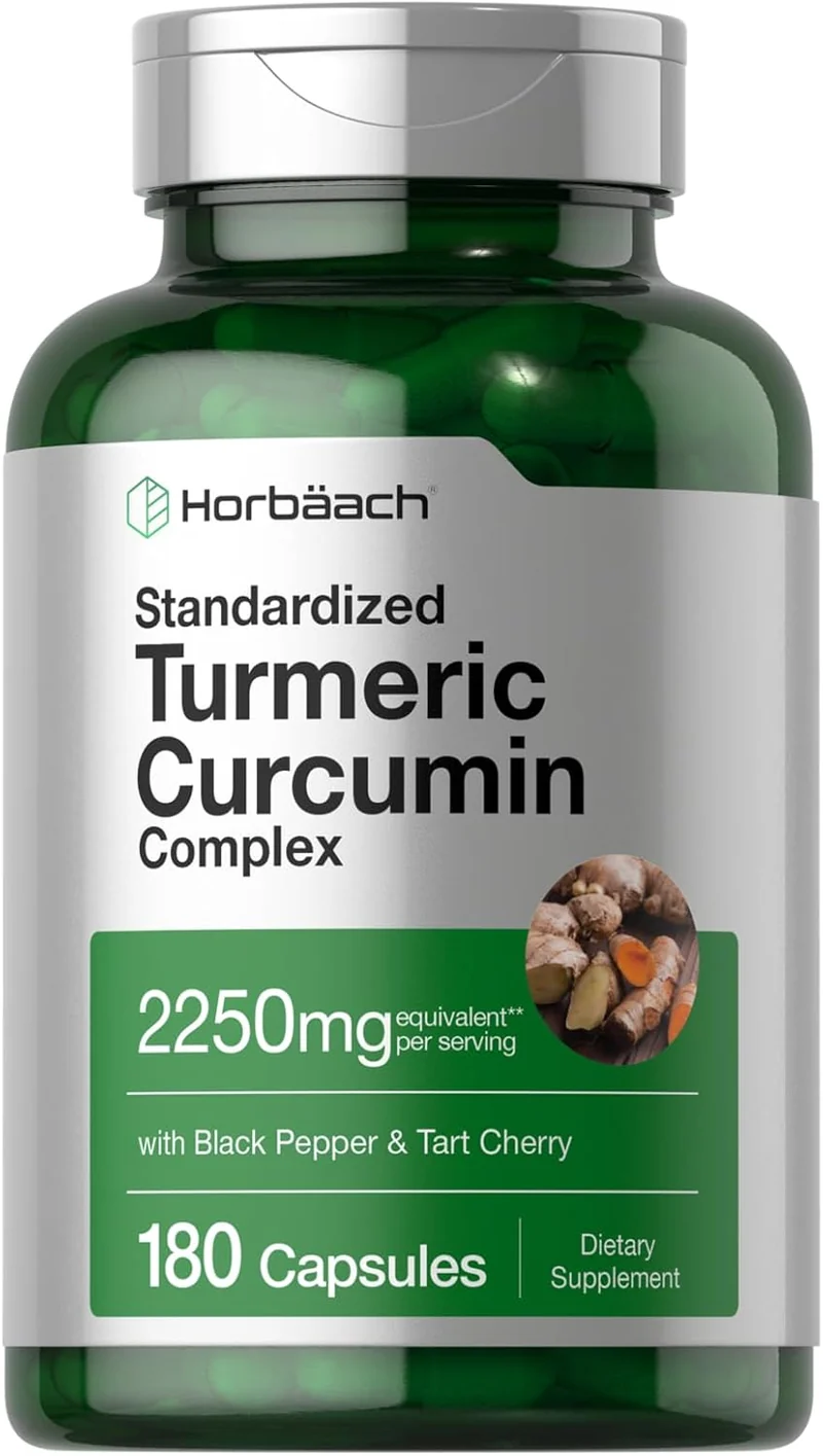 Horbäach Turmeric Curcumin Tart Cherry Olive Leaf 180 Caps