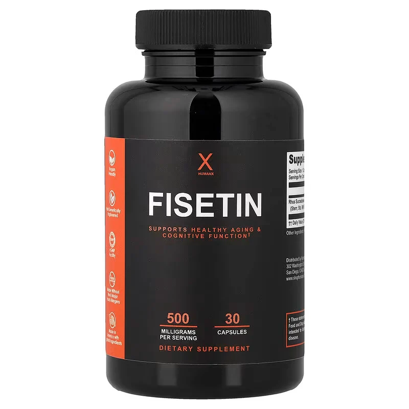 HUMANX Fisetin Cognitive support 500mg - 98% Pure Fisetin 30 Caps