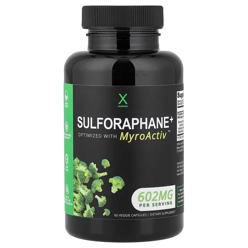 HUMANX Sulforaphane Broccoli Seed Extract Moringa Supports Antioxidant Production Detoxification Cellular Health 602 mg 60 Caps