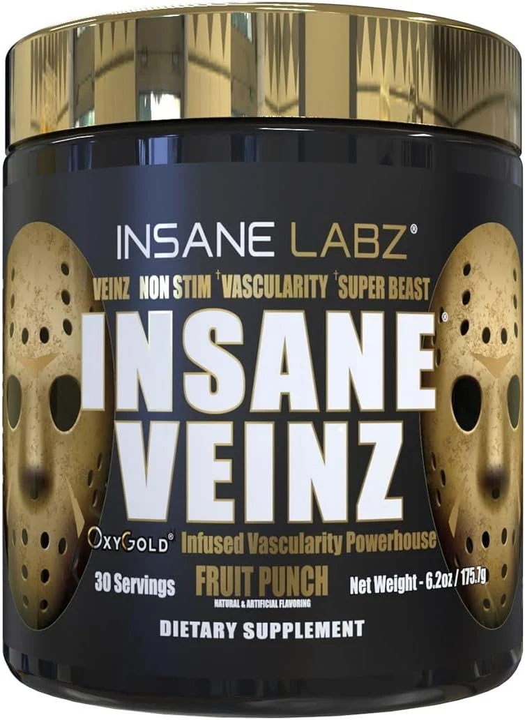 Insane Labz Insane Veinz Gold Nitric Oxide Preworkout Hydromax Nitrosigine Glycerol 30 Servis