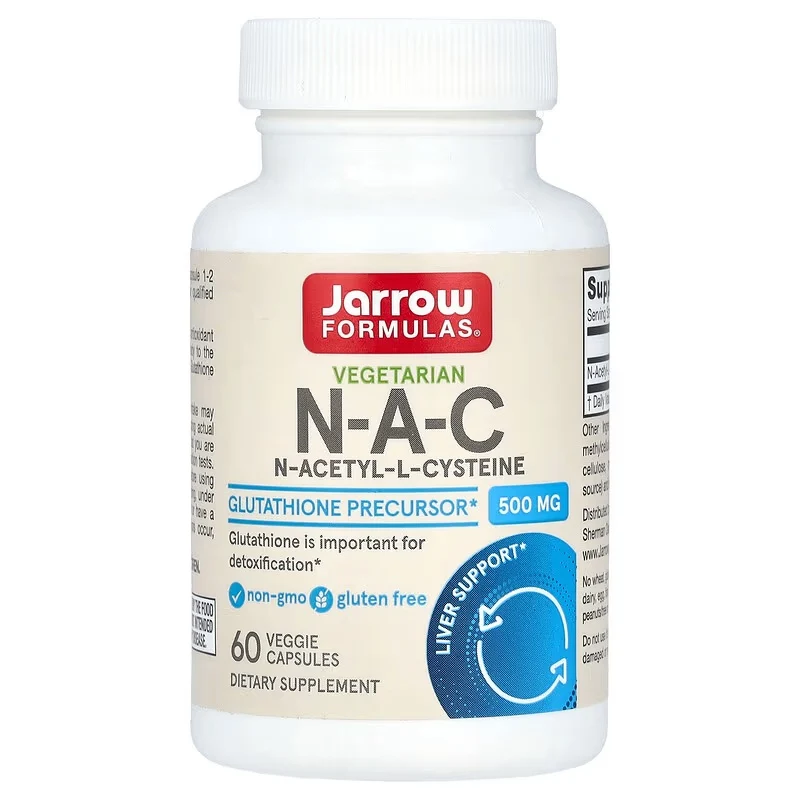 Jarrow Formulas Vegetarian N-Acetyl Cysteine NAC 500 mg 60 Veggies Caps