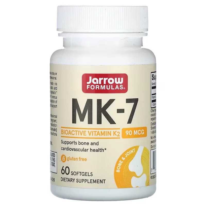 Jarrow Formulas Vitamin K2 MK7 Menaquinone Bone and Cardiovascular Health 90 mcg 60 Softgels
