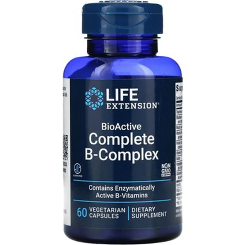 Life Extension BioActive Complete B Vitamin Complex 60 Vegetarian Capsules