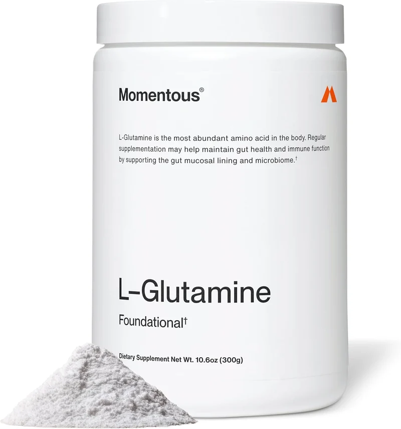 Momentous L-Glutamine Powder - Gut Health & Muscle Recovery 60 Servings ABD MENŞEİ