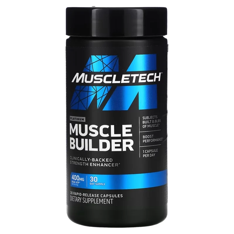 MuscleTech Muscle Builder Building Men Women Nitric Oxide Booster 400mg Peak ATP 30 Caps