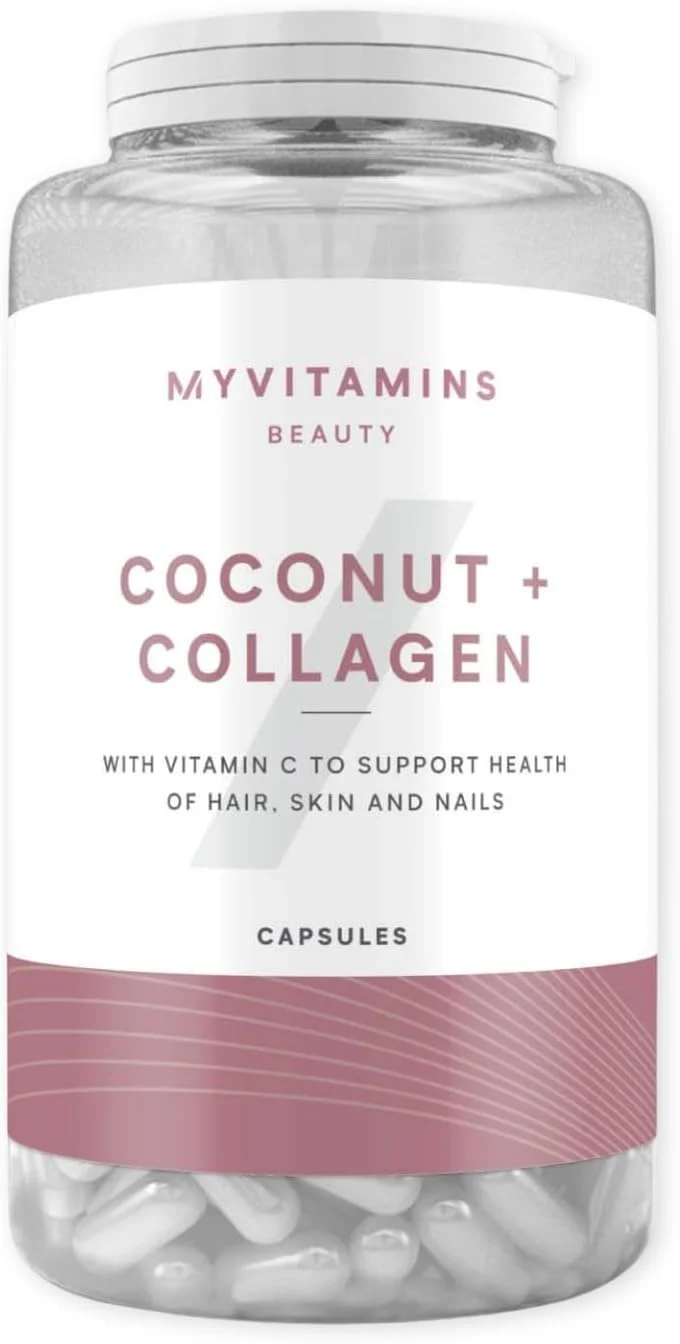 Myprotein Coconut Collagen Hydrolysed Collagen with Coconut Oil & Vitamin C –  60 Caps