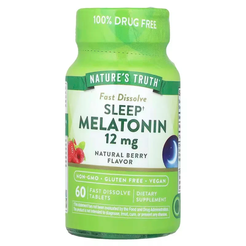 Nature's Truth Sleep Melatonin Natural Berry 12 mg 60 Fast Dissolve Tablets