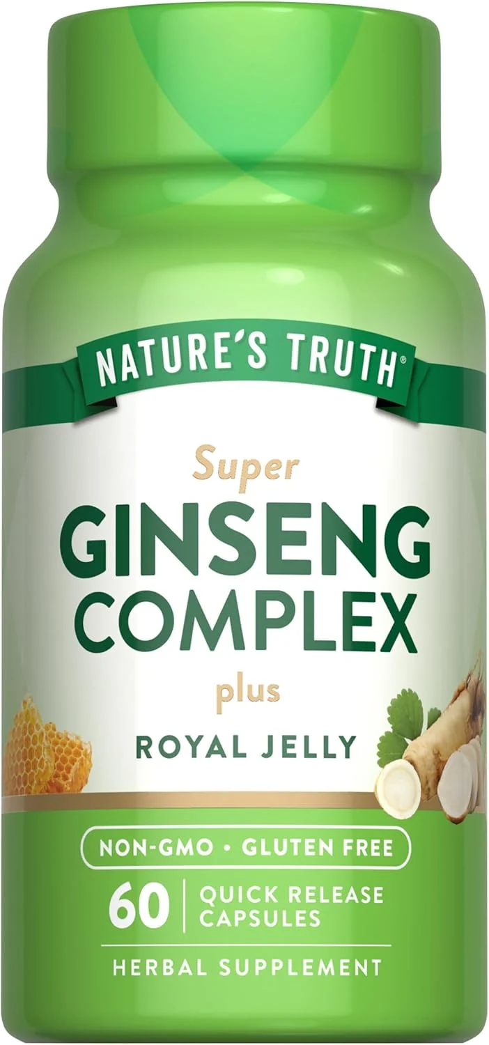 Nature's Truth Super Ginseng Complex (Korean Ginseng+American Ginseng) with Royal Jelly 60 Caps