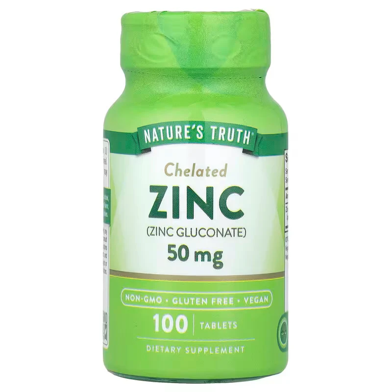 Nature's Truth Zinc Chelated  50 mg, 100 Tablets