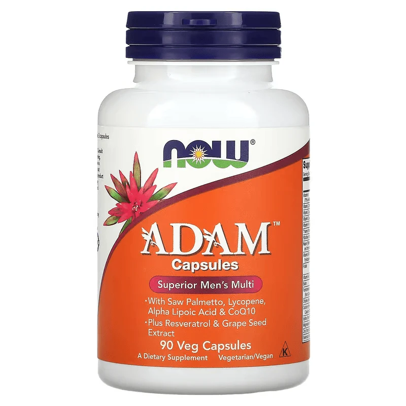 NOW Foods ADAM Superior Men's Health Multi Vitamin + Test 90 Veg Caps