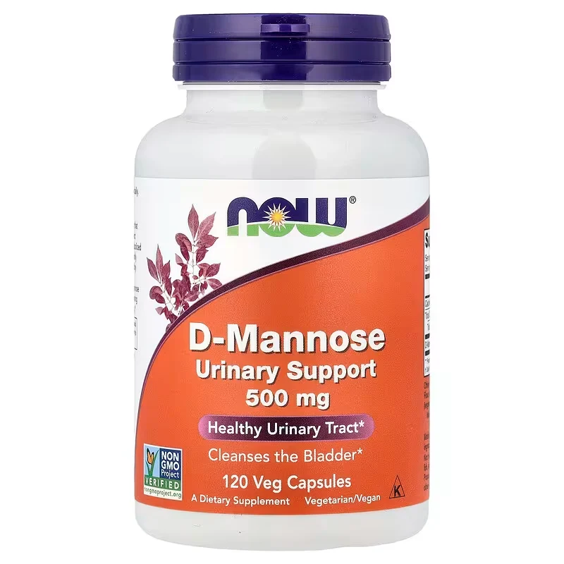 NOW Foods D-Mannose Women's Health Urinary Support 500 mg 120 Veg Caps