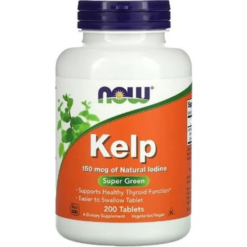 NOW Foods Kelp Iodine Greens & Superfoods 150 mcg 200 Tablets