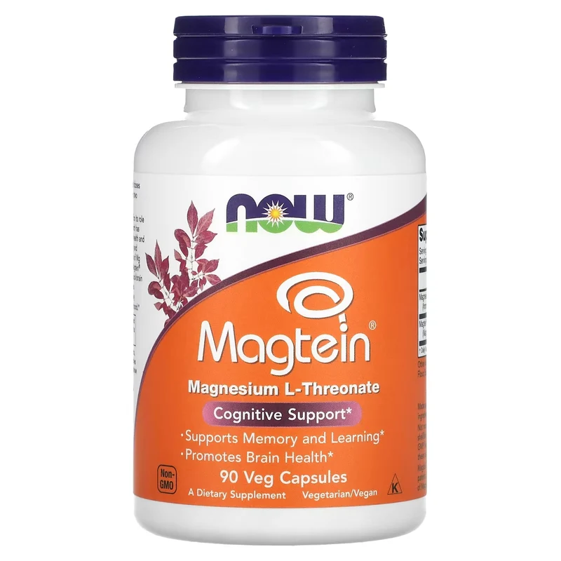NOW Foods, Magtein®, Magnesium L-Threonate, 2,000 mg, 90 Veg Caps
