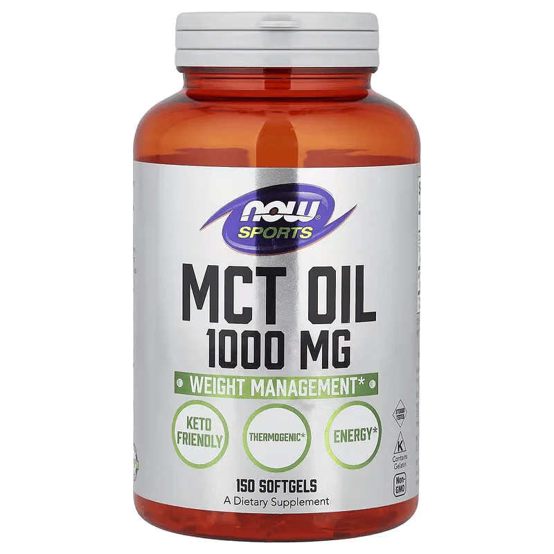NOW Foods Sports MCT Oil Keto Weight Management chain triglycerides 150 Softgels