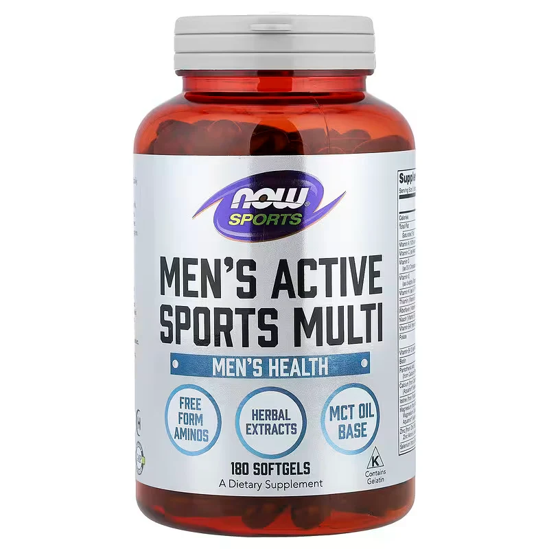 NOW Foods Sports Men's Active Sports Multivitamin 180 Softgels