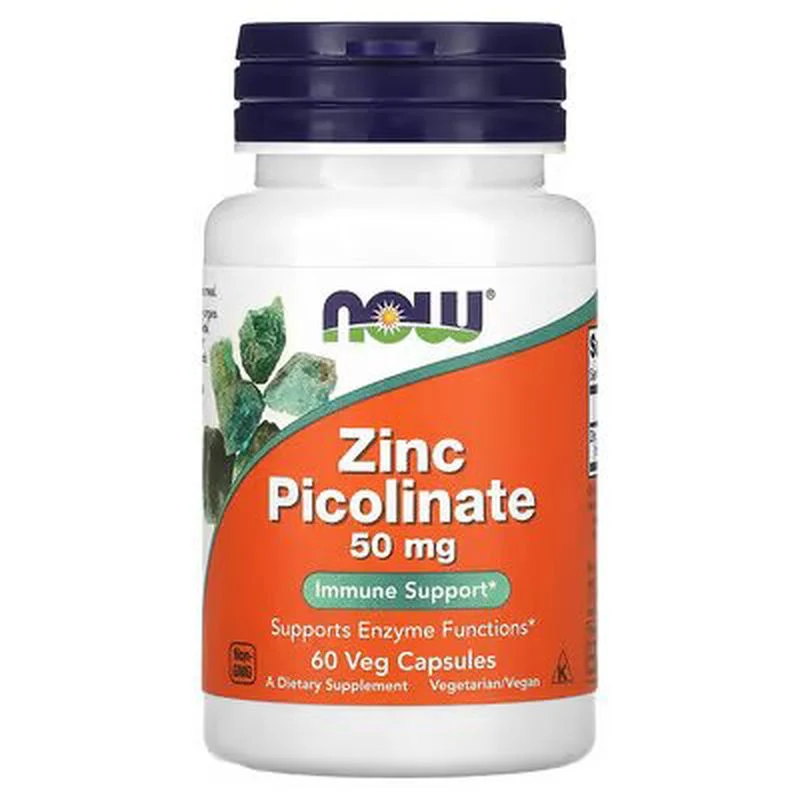 NOW Foods Zinc Çinko Picolinate 50 mg 60 Veg Caps