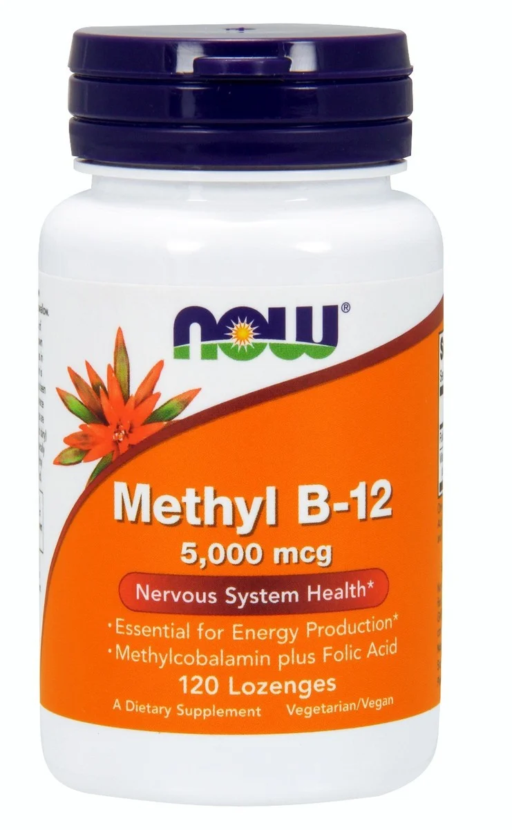 NOW Methyl B12 Folate -- 5000 mcg - 120 Lozenges