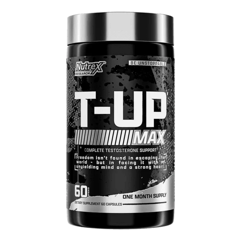 Nutrex T-Up Max Testo Booster 60 Caps Tribulus+Fenugreek+Maca+Tongkat Ali+Ksm66 Ashwagandha
