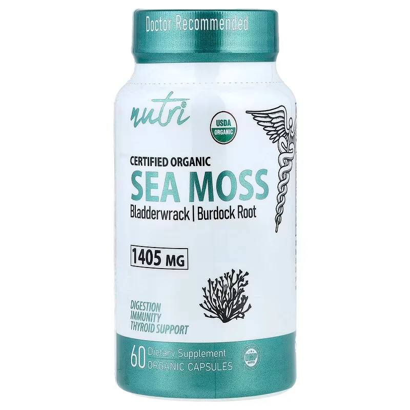 Nutri, Organic Sea Moss Greens & Superfoods 60 Organic Capsules