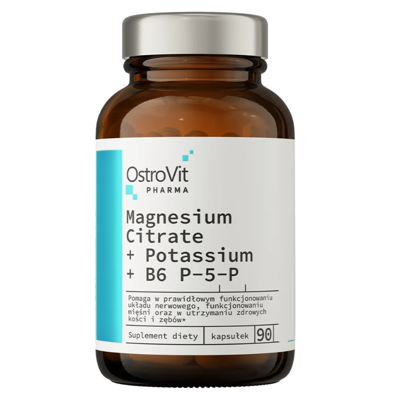 OstroVit Magnesium Citrate + Potassium + B6 P-5-P 90 Caps