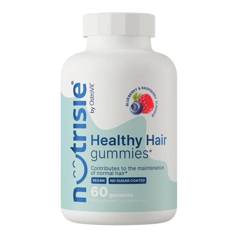 OstroVit NUTRISIE® Healthy Hair Biotin + Folic acid + B12 Gummies 60 pieces blueberry-raspberry