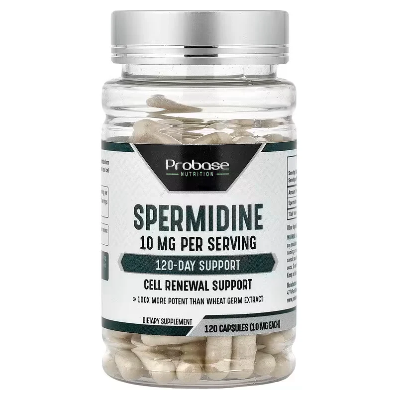 Probase Nutrition Spermidine Wheat Germ Extract 10mg of 99% Spermidine 3HCL 120 Caps